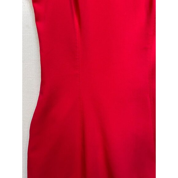 White House Black Market Women Fit & Flare Cocktail Dress Size 6 Red Sleeveless - Picture 4 of 11